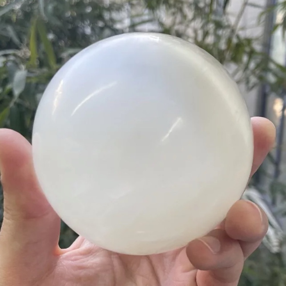 3” Selenite Sphere Reiki Crystal Ball
